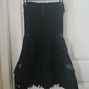 Romeo & Juliet Black Lace Strapless Dress